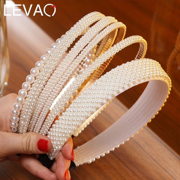Super Lux Crystal Pearl And Bead Headbands