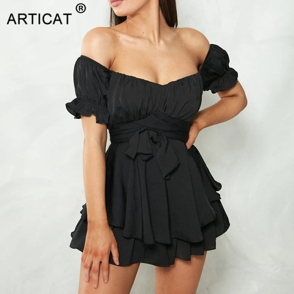 Summer Ruched Backless Dress