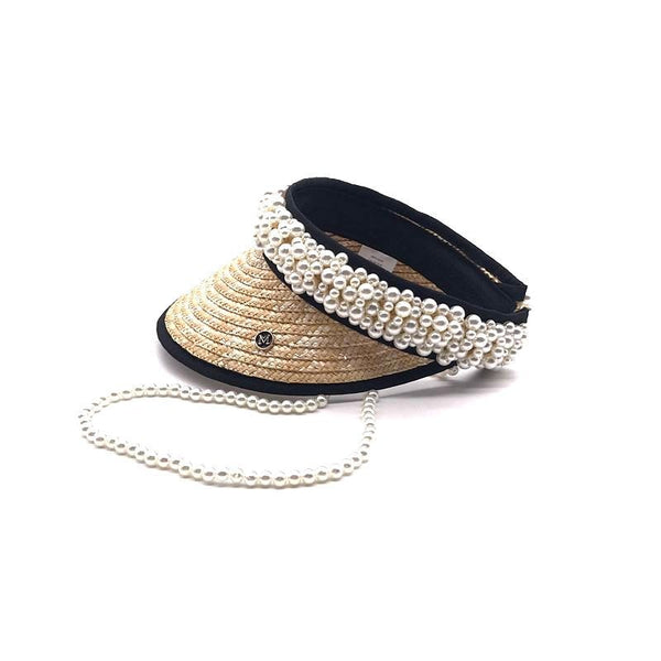 Straw Cap With Pearls