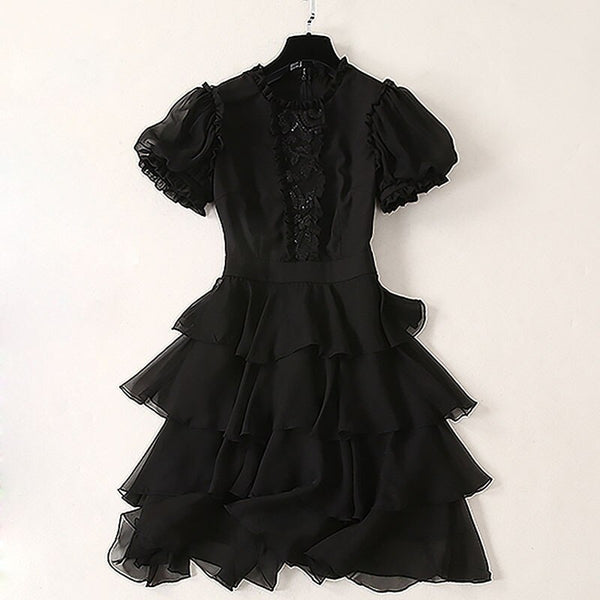 Black Ruffles Dress
